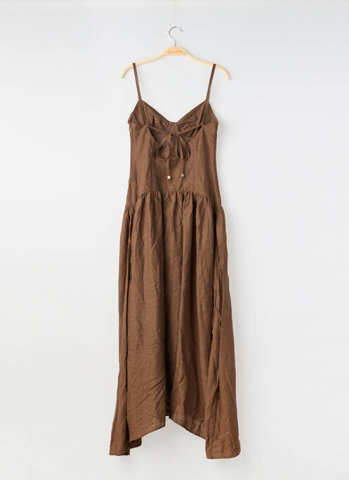 Rochie lungă maro LOUNGE femeie