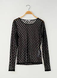 Tricou mâneci lungi mâneci lungi negru MORGAN femme
