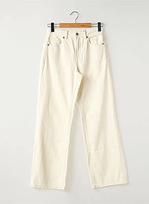 Blugi cu croială largă bej STRADIVARIUS femeie