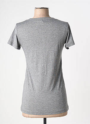 Tricou elasticitate mâneci scurte gri BELLA+CANVAS femeie