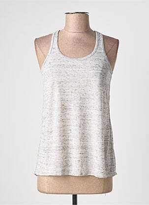 Top țesătură jersey fără mâneci gri BELLA+CANVAS femeie