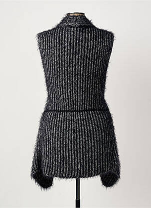 Vestă fără mâneci croială cambrată negru HAJO femeie