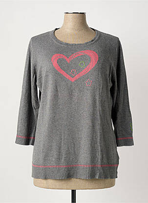 Pulover elasticitate mâneci 3/4 gri CHRISTA PROBST femeie