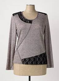 Top elasticitate mâneci lungi roz ANNA LAURA W. femme