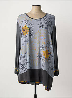 Tunică mâneci lungi gri KAKIE femeie