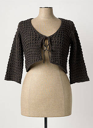 Vestă cu mâneci lungi gri TELMAIL femeie