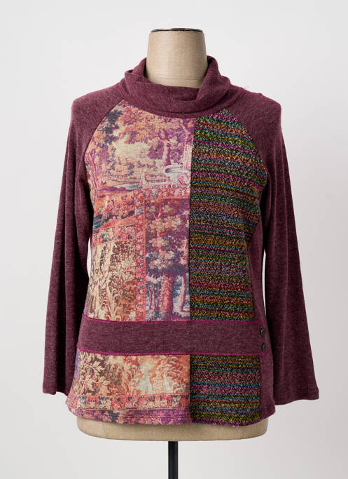 Pulover cu guler înalt violet NAYAT femeie