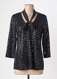 Top croială cambrată mâneci 3/4 negru VIE NOCTURNE femme