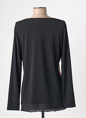 Top țesătură jersey mâneci lungi negru NAYAT femeie