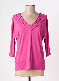 Top țesătură jersey mâneci 3/4 roz TELMAIL femme