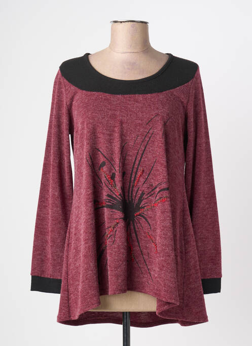 Pulover tunică roșu HALOGENE femeie