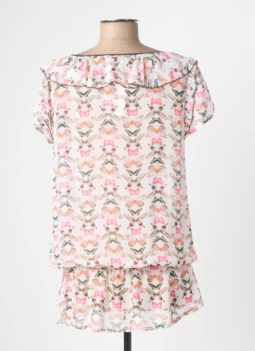 Tunică mâneci scurte bej FEMMES JE VOUS AIME femeie