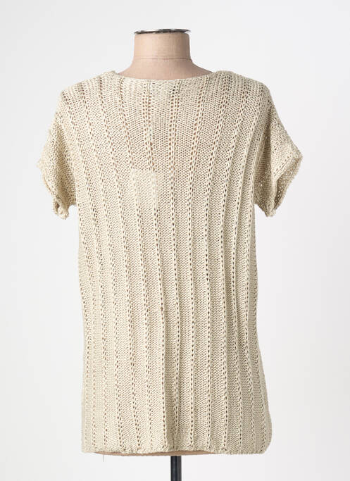 Vestă cu mâneci scurte bej TEMPO REALE femeie