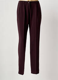 Pantalon slim talie elastică talie înaltă maro ELSSA femme