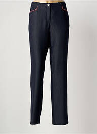 Pantalon slim talie elastică mărime normală albastru PARISIENNES femeie