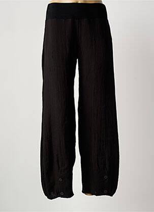 Pantalon drept țesătură crep talie înaltă negru MY MOON femeie