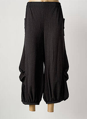 Pantalon 7/8 talie elastică mărime normală gri DEOMINO femeie