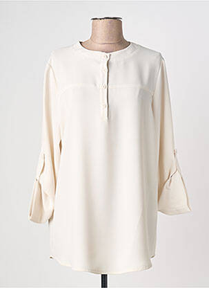 Tunică mâneci lungi bej FRANCK ANNA femeie