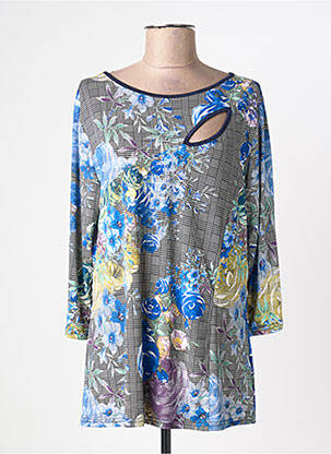 Tricou mâneci 3/4 mâneci 3/4 albastru DEOMINO femeie