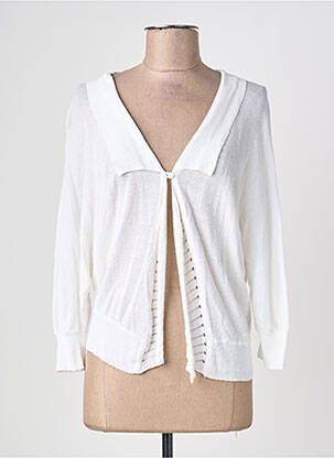 Vestă cu mâneci lungi alb QUATTRO femeie