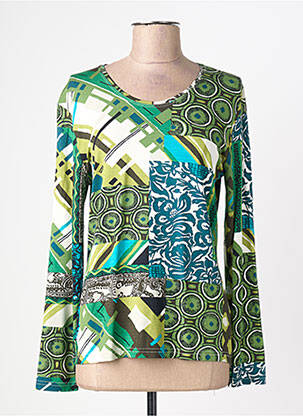 Tricou mâneci lungi mâneci lungi verde FINETTE femeie