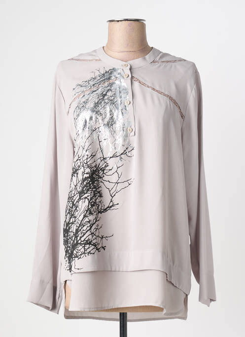 Tunică mâneci lungi gri FRANCK ANNA femeie