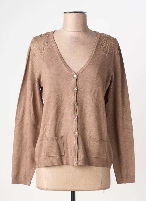 Vestă cu mâneci lungi maro OSCAR B femeie