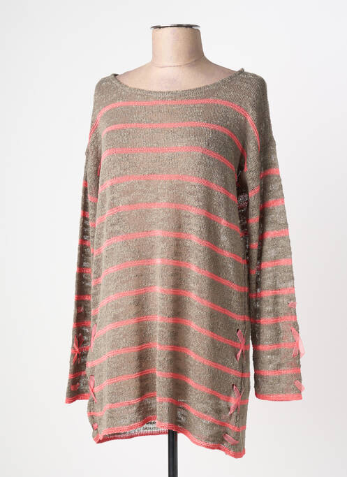 Pulover tunică maro TRICOTS JEAN MARC femeie