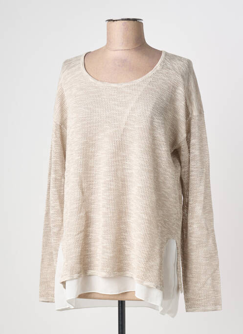 Pulover tunică bej JOY OF LIFE femeie