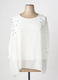 Top croială fluidă mâneci 3/4 alb QUATTRO femme