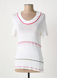 Tricou elasticitate mâneci scurte alb QUATTRO femme