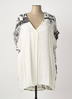 Tunică mâneci scurte alb QUATTRO femeie