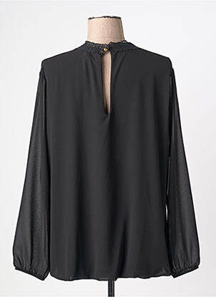 Bluză ușoară și transparentă mâneci lungi negru QUATTRO femeie
