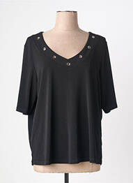 Top elasticitate mâneci scurte negru JUMFIL femme