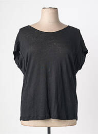 Top țesătură jersey mâneci scurte negru QUATTRO femme