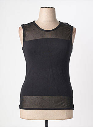 Top țesătură jersey fără mâneci negru QUATTRO femeie