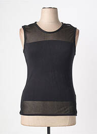 Top țesătură jersey fără mâneci negru QUATTRO femme