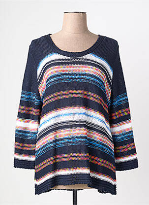 Pulover croială cambrată mâneci 3/4 albastru QUATTRO femeie