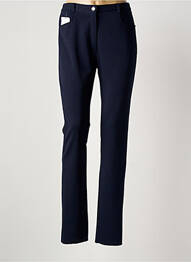 Pantalon slim talie elastică mărime normală albastru JUMFIL femme