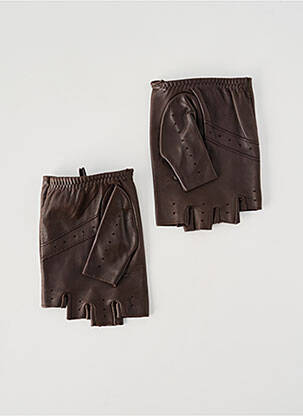 Mănuși fără degete maro AGNELLE bărbat