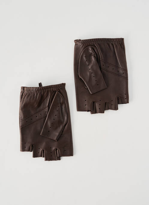 Mănuși fără degete maro AGNELLE bărbat