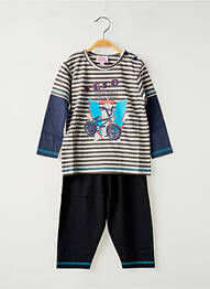 Pijama mâneci lungi gri ROSE POMME garcon