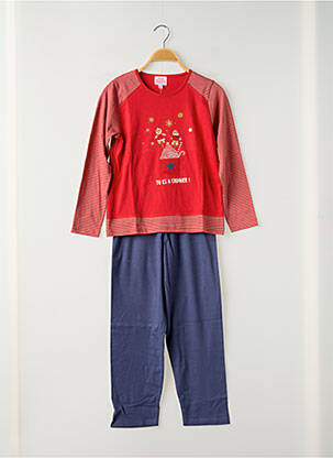 Pijama țesătură jerseu roșu ROSE POMME fată