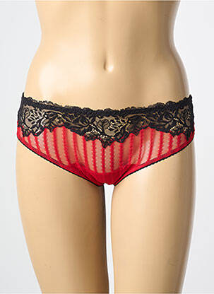 Chilot broderie dantelă de calais roșu AMBRA femeie