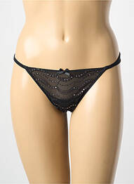 Tanga elasticitate negru AMBRA femme