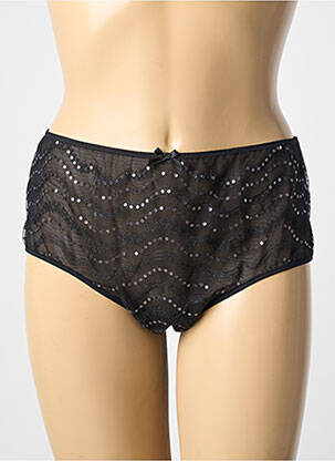 Chilot efect material satinat negru AMBRA femeie