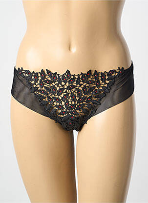Chilot efect material satinat negru AMBRA femeie
