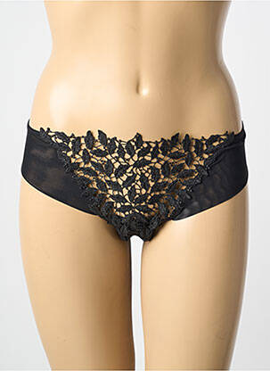 Chilot efect material satinat negru AMBRA femeie