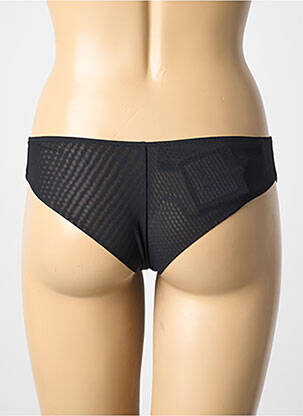 Chilot efect material satinat negru AMBRA femeie