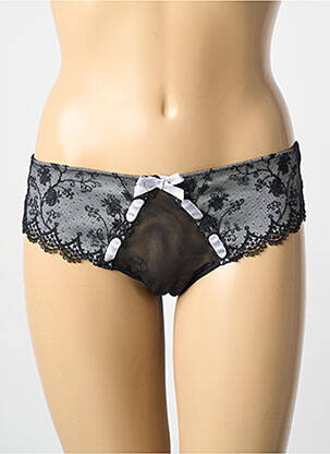 Shorty efect material satinat negru VERDE VERONICA femeie